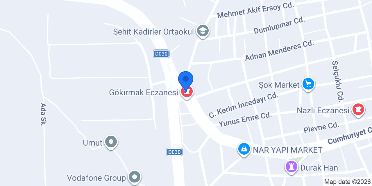 Durağan Sağlık Meslek Lisesi konumu