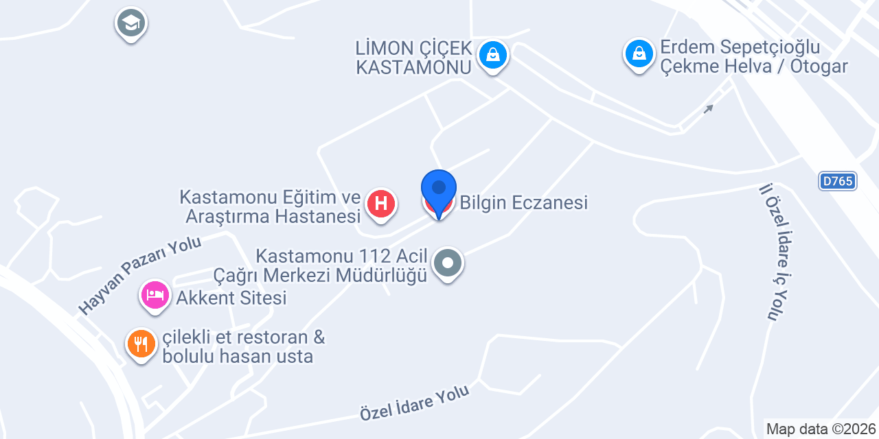 Bilgin Eczanesi konumu