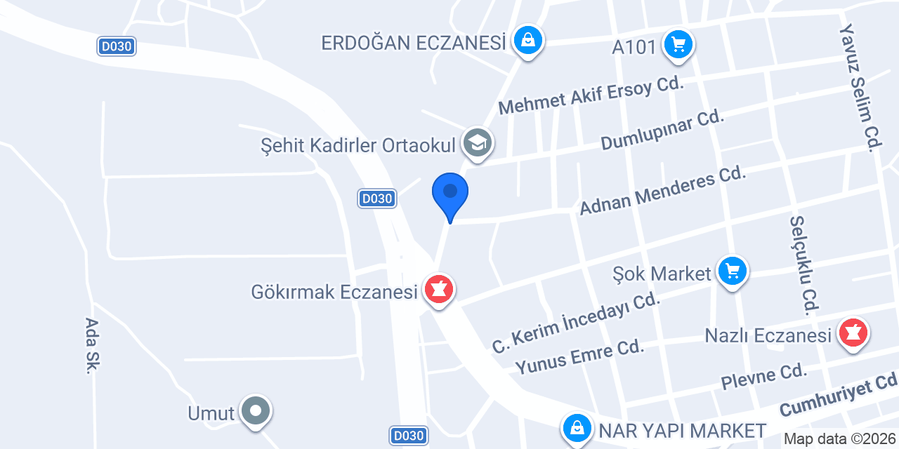 ATAK MOBİLYA VE DEKARASYON konumu