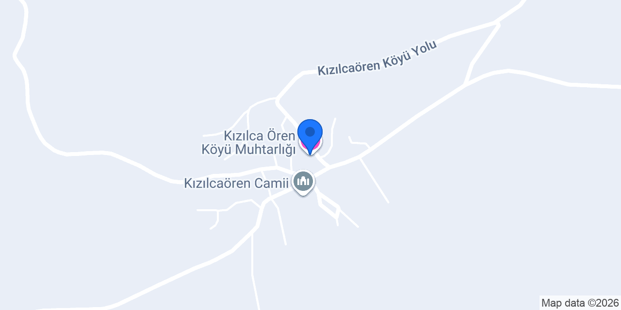 Kızılca Ören Köyü Muhtarlığı konumu