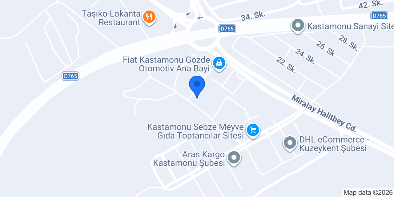 Batı Karadeniz Endüstriyel Mutfak konumu