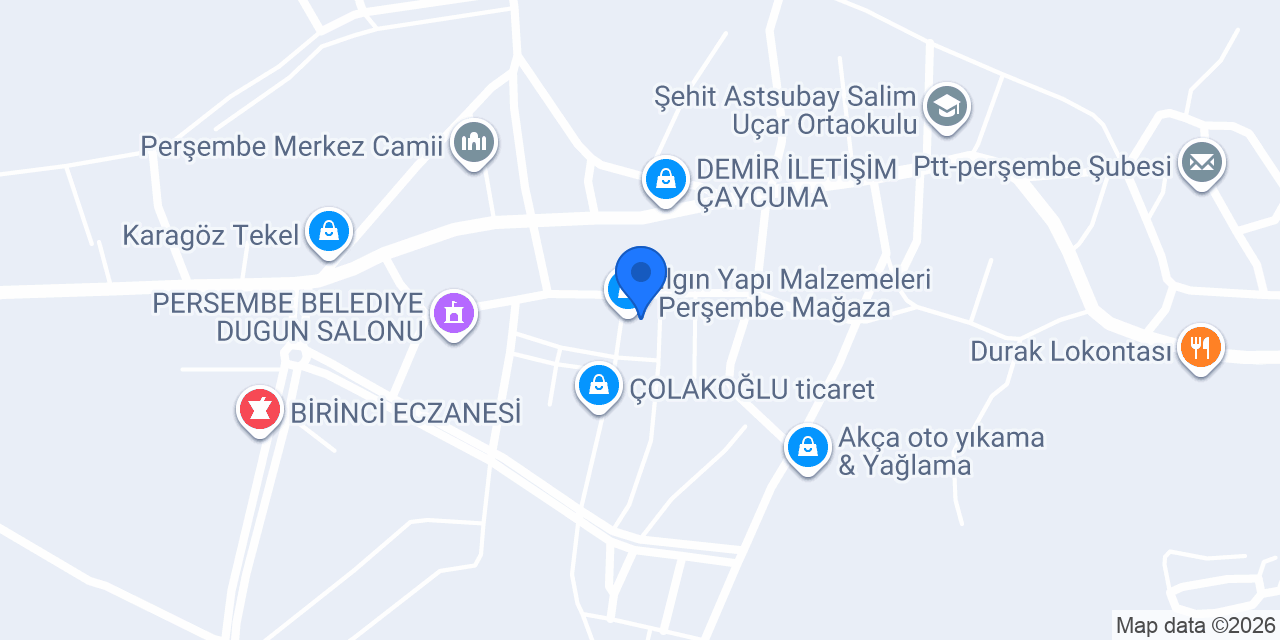 Ilgın Yapı Malzemeleri Perşembe Mağaza konumu