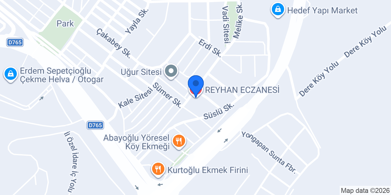 REYHAN ECZANESİ konumu