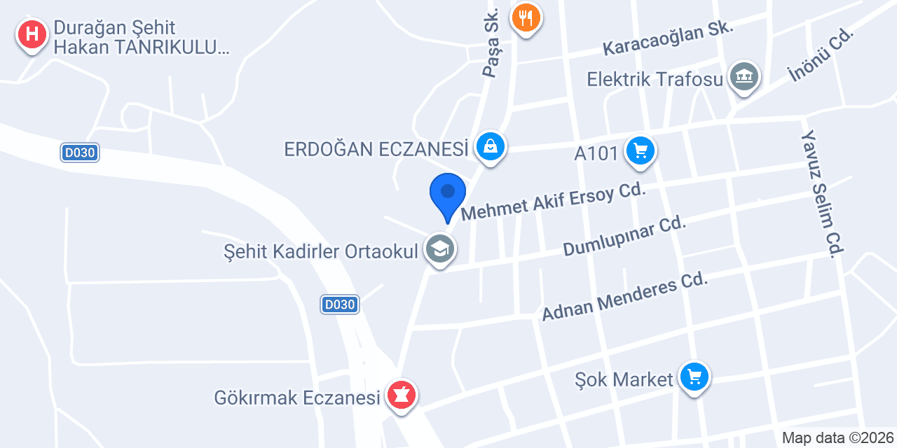 Durağan Halk Eğitimi Merkezi konumu