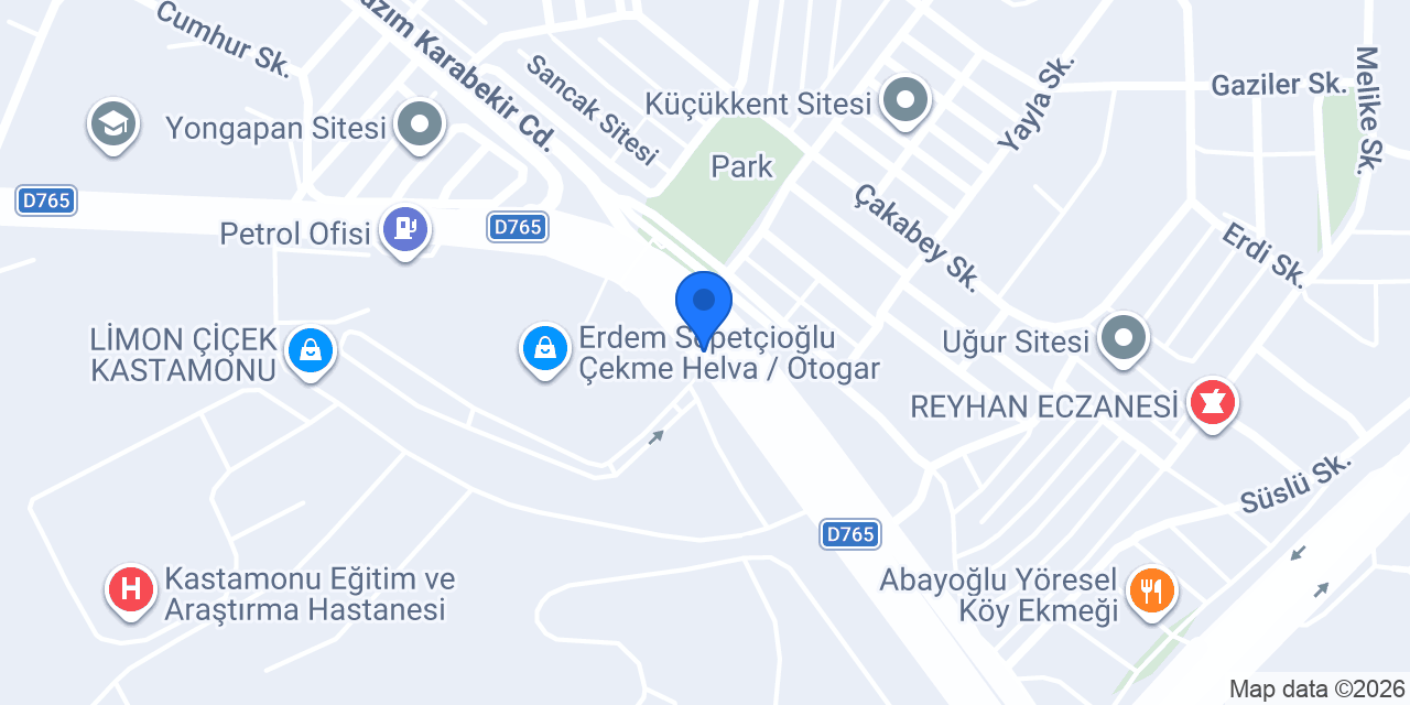 Kastamonu Otogarı konumu
