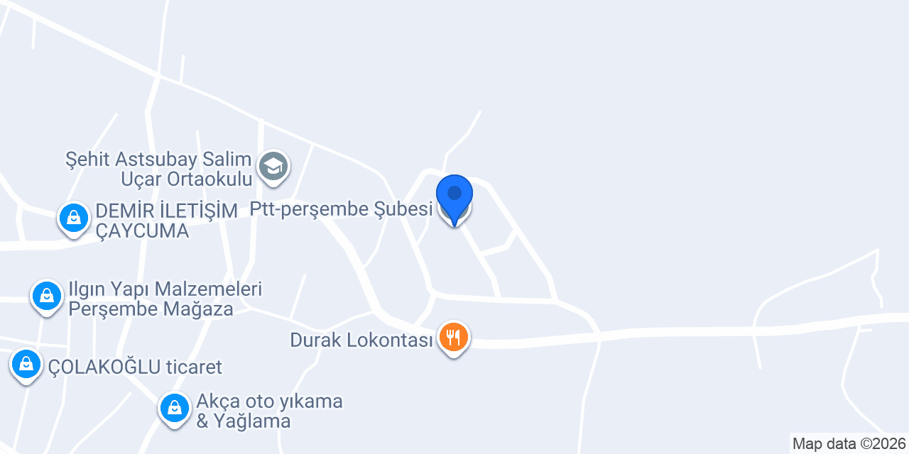 Ptt-perşembe Şubesi konumu