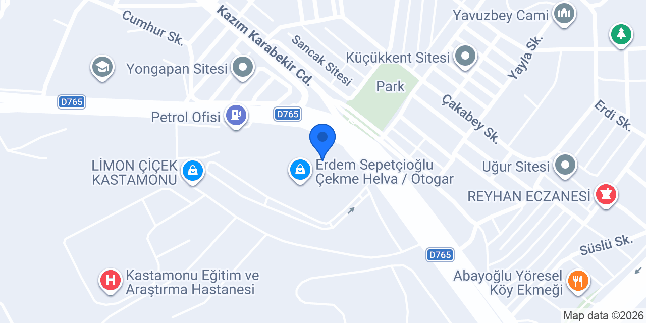 Kastamonu Otogar Taksi konumu