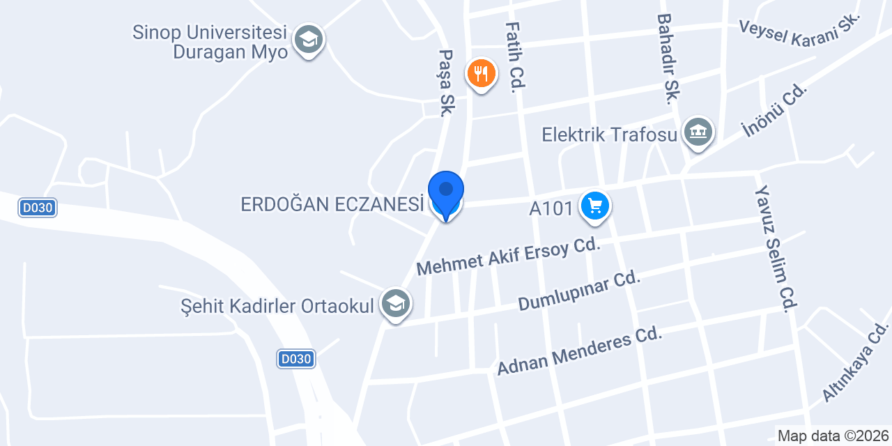 ERDOĞAN ECZANESİ konumu