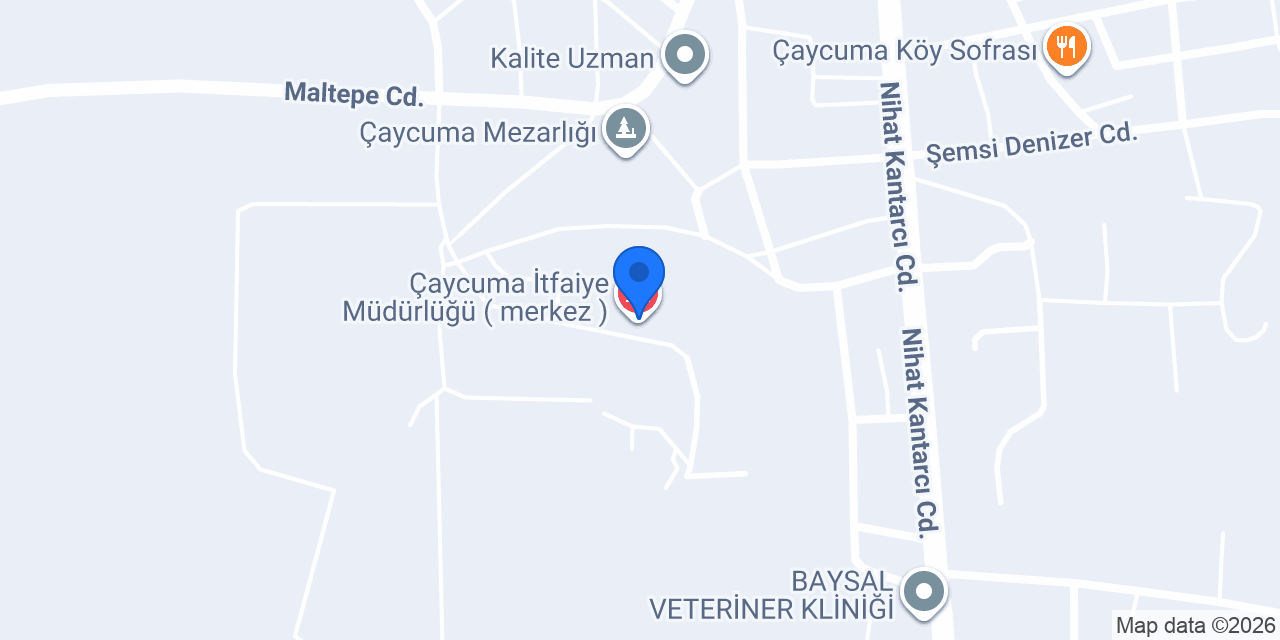 Çaycuma İtfaiye Müdürlüğü ( merkez ) konumu