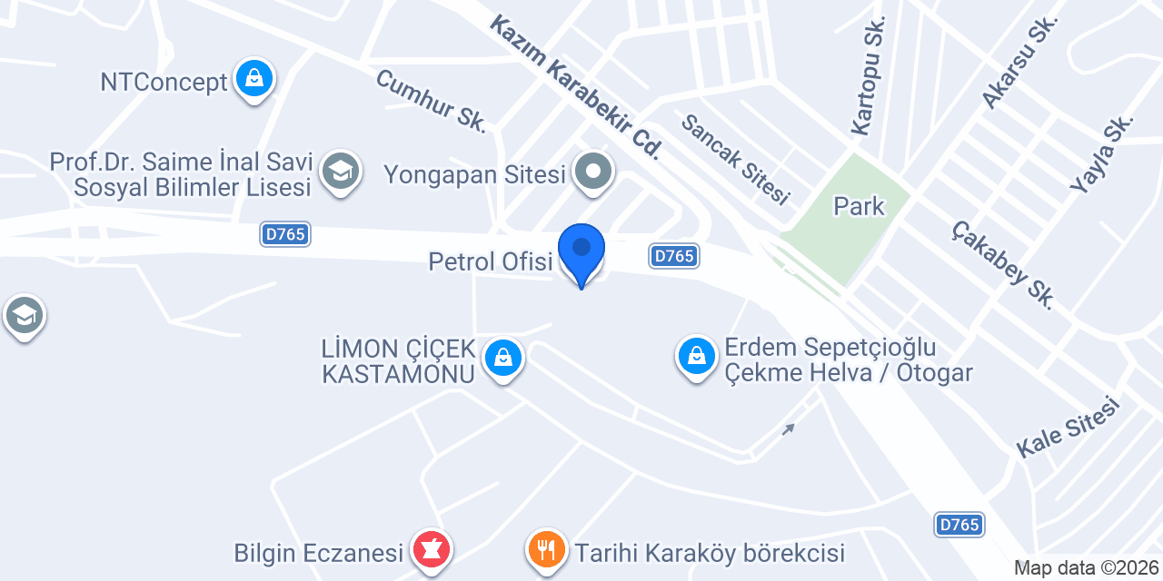 Petrol Ofisi konumu
