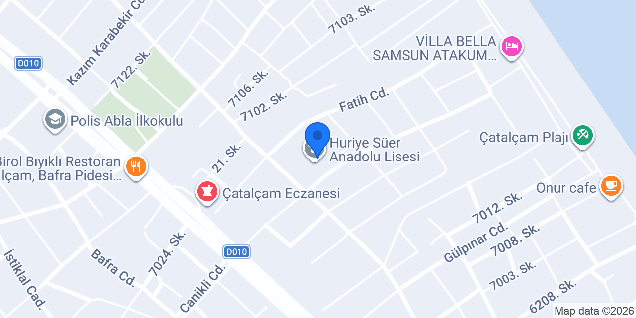 Huriye Süer Anadolu Lisesi konumu
