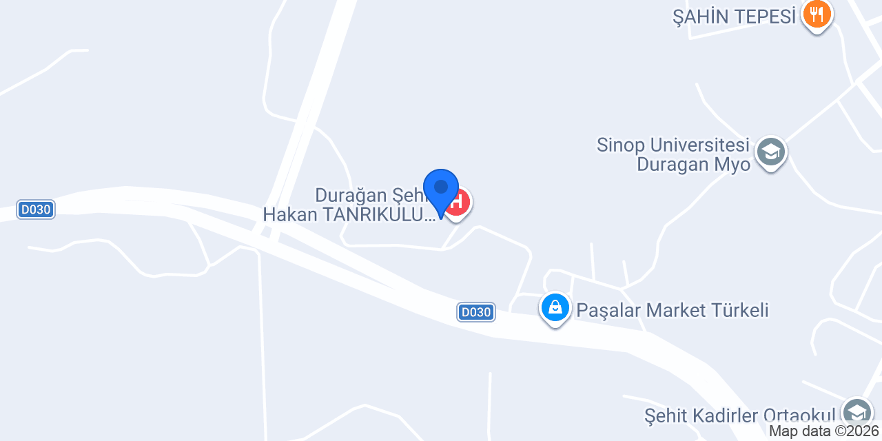 Durağan Devlet Hastanesi Acil Servis konumu