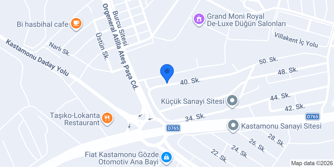 Saka Oto Yedek Parça konumu