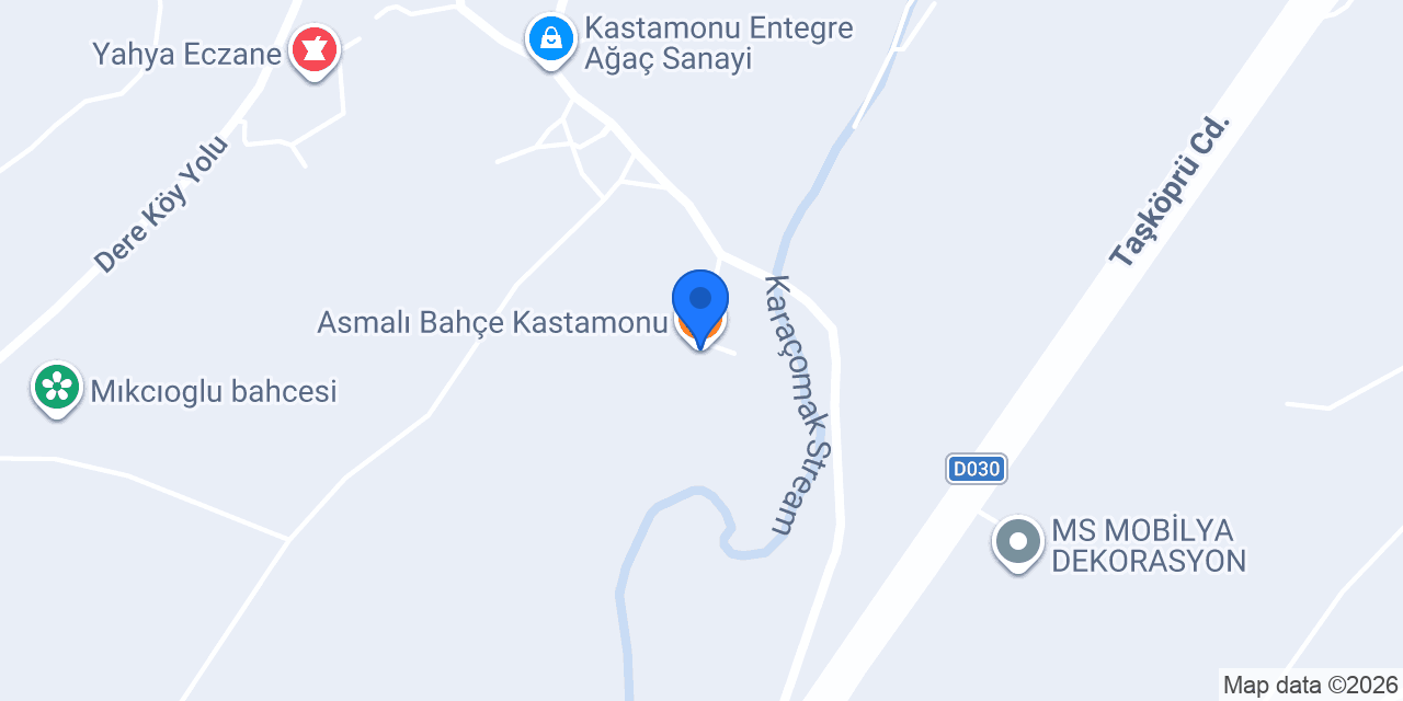 Asmalı Bahçe Kastamonu konumu