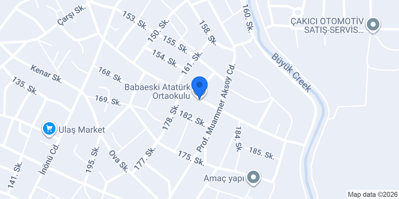 Babaeski Atatürk Ortaokulu konumu