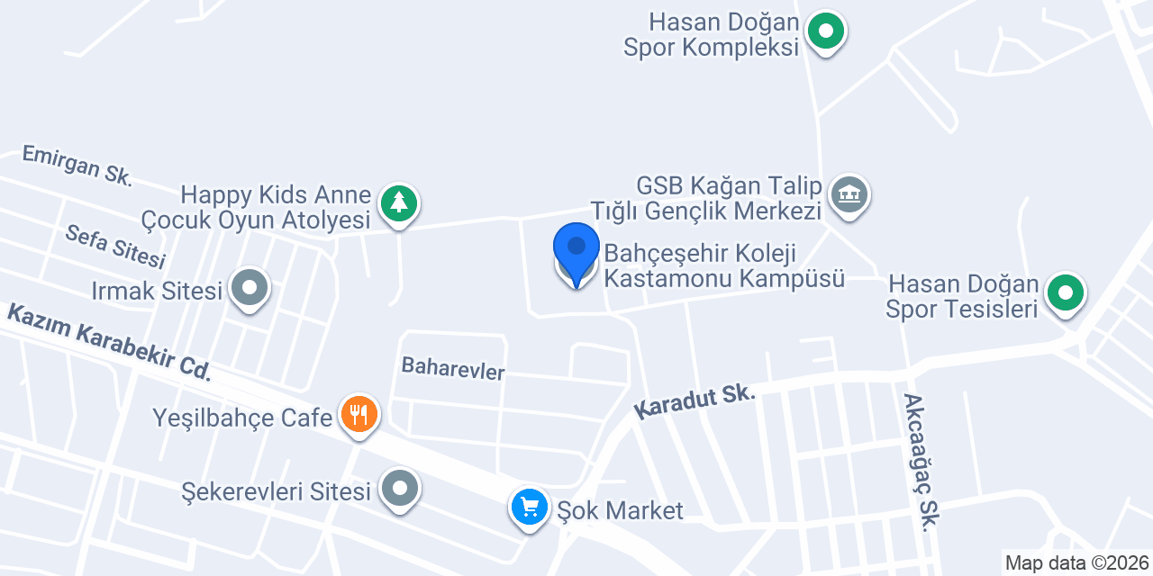 Bahçeşehir Koleji Kastamonu Kampüsü konumu