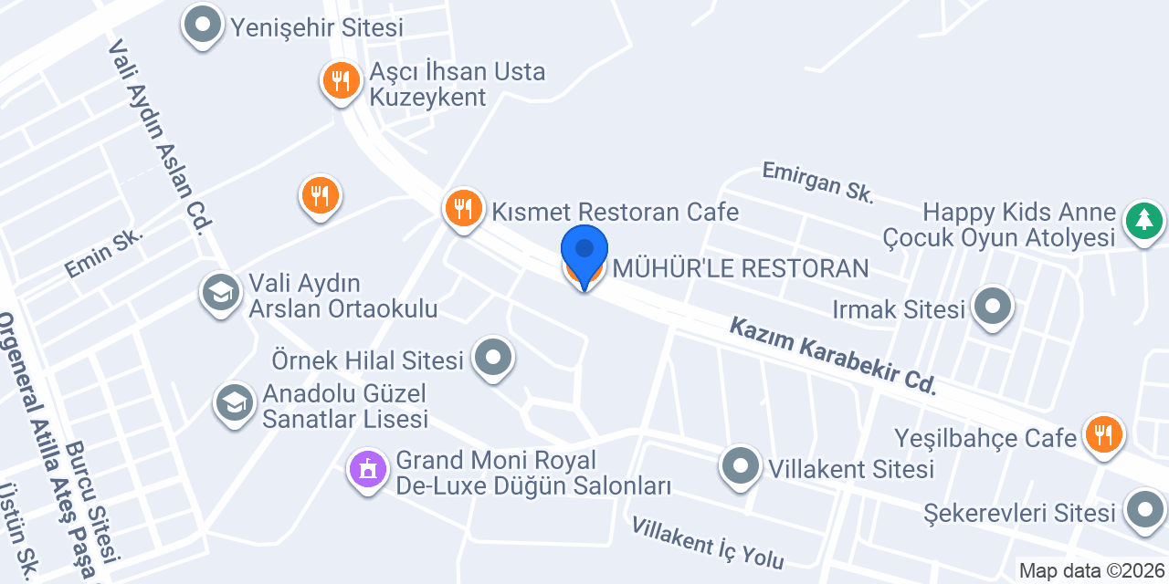 MÜHÜR'LE RESTORAN konumu