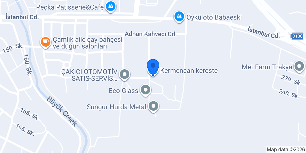 Kermencan kereste konumu