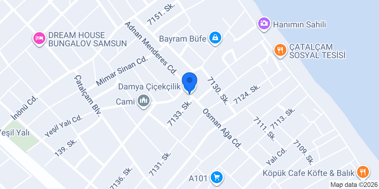 Damya Çiçekçilik konumu