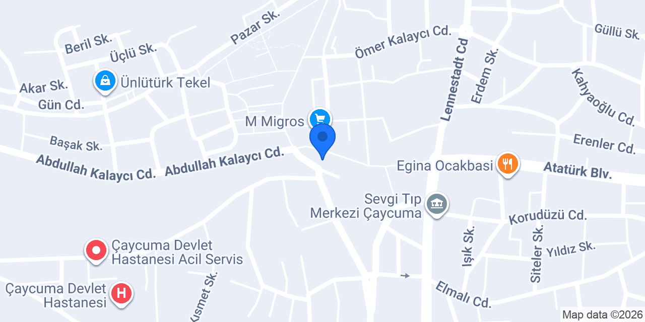 Çaycuma 2. Noterliği konumu