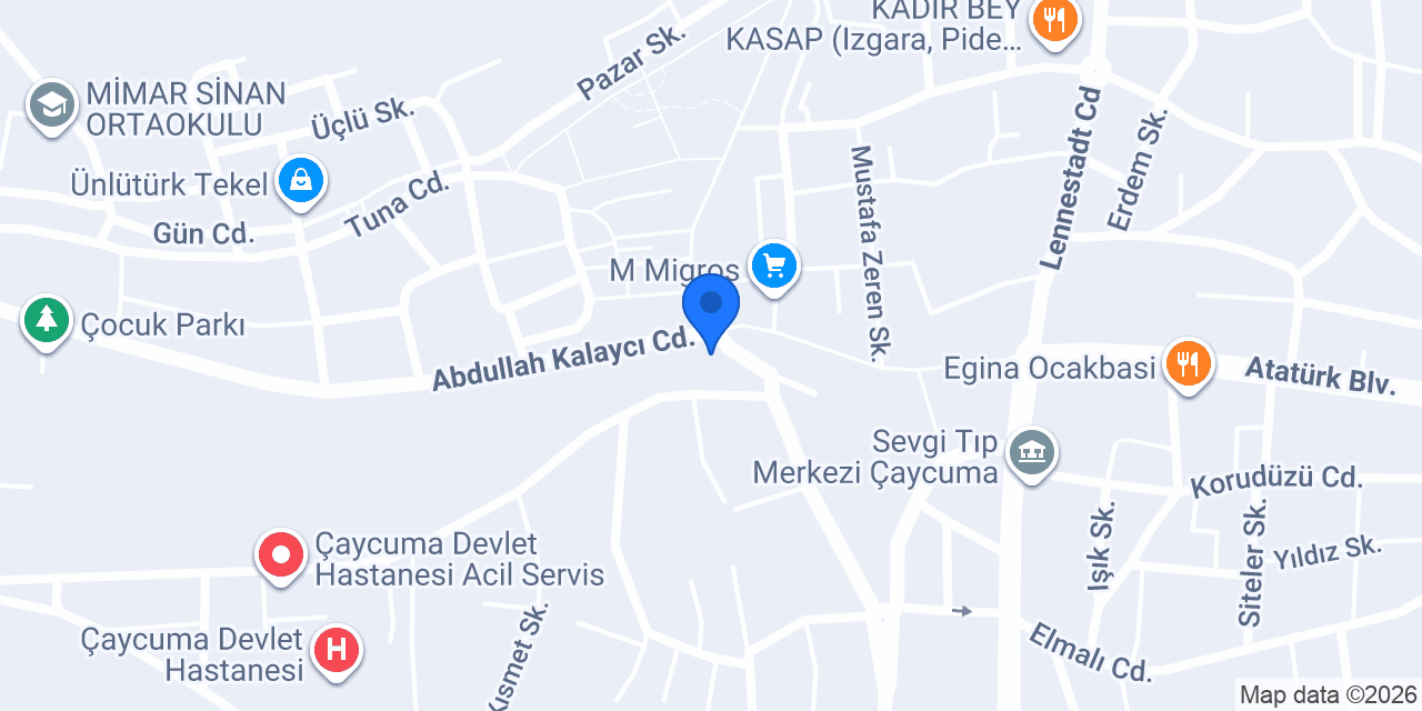 Çaycuma Sondaj konumu