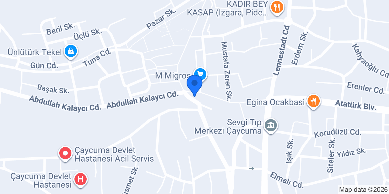 Yapı Kredi - Çaycuma Şubesi konumu