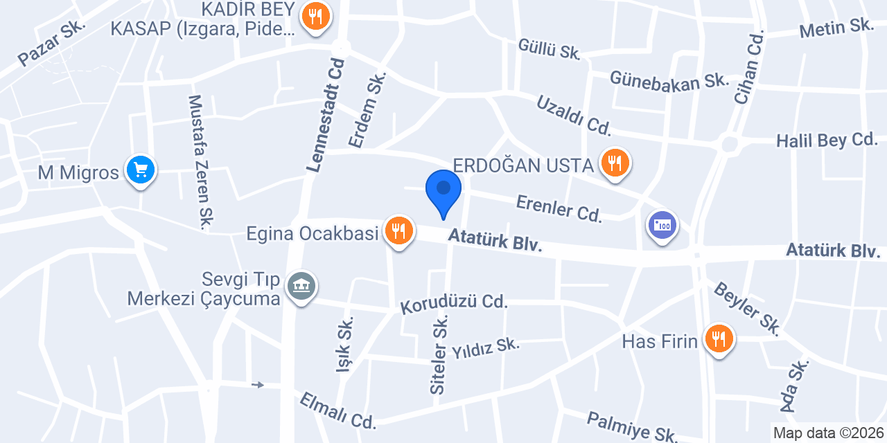 çaycuma Bayramoğlu rentacar konumu