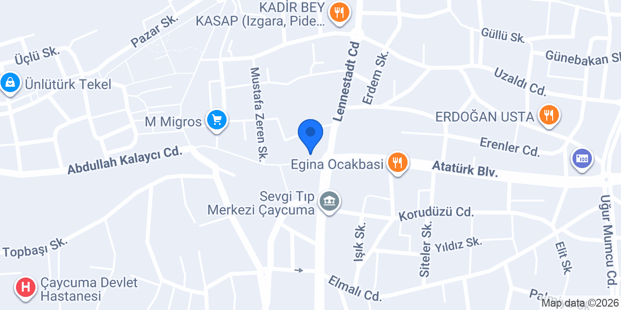 Venüs kuaför çaycuma konumu