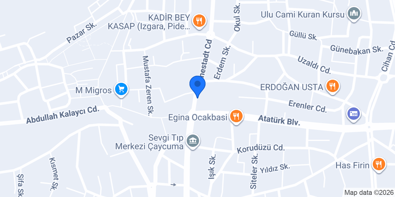 VakıfBank Çaycuma Şubesi konumu
