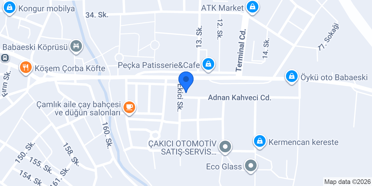 Pilot Garage Babaeski Oto Ekspertiz konumu