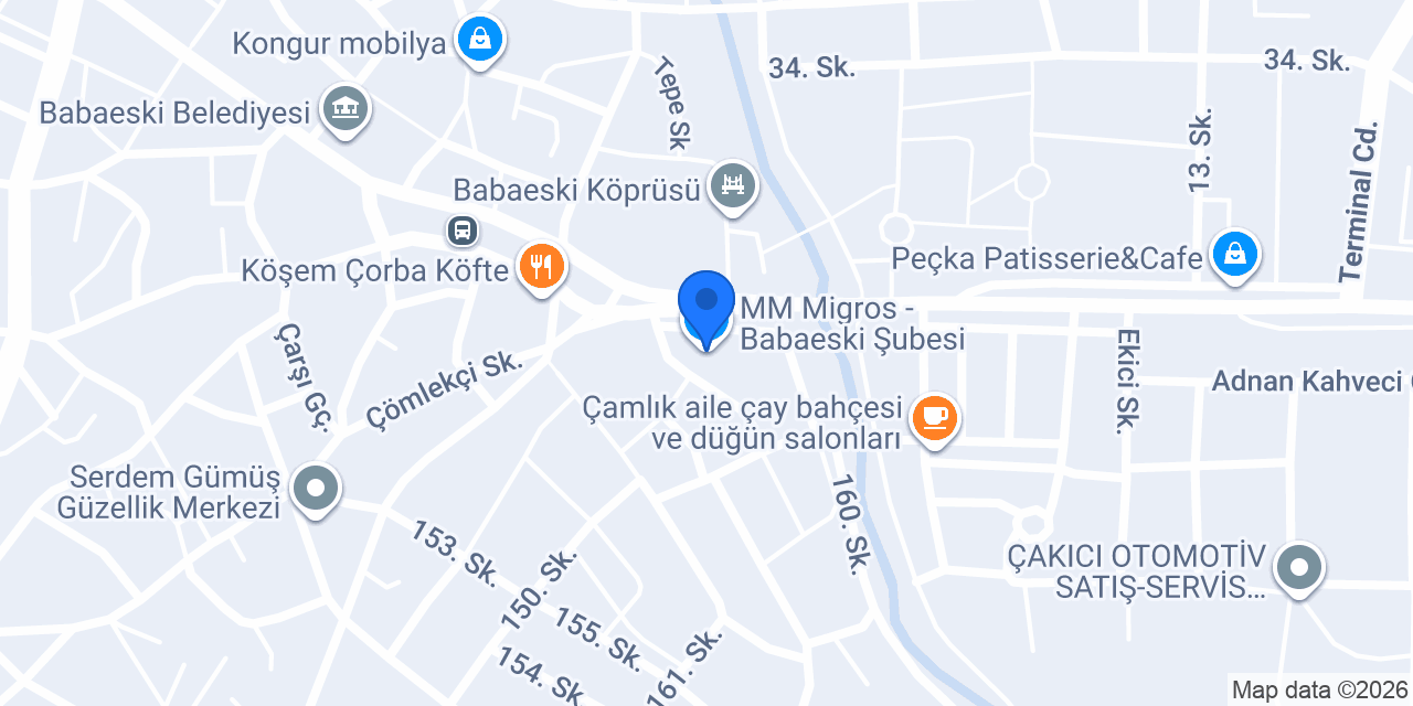 MM Migros - Babaeski Şubesi konumu