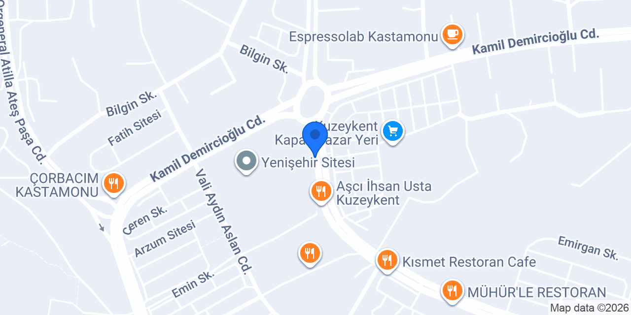 Ekol Baklava ve waffle kastamonu konumu