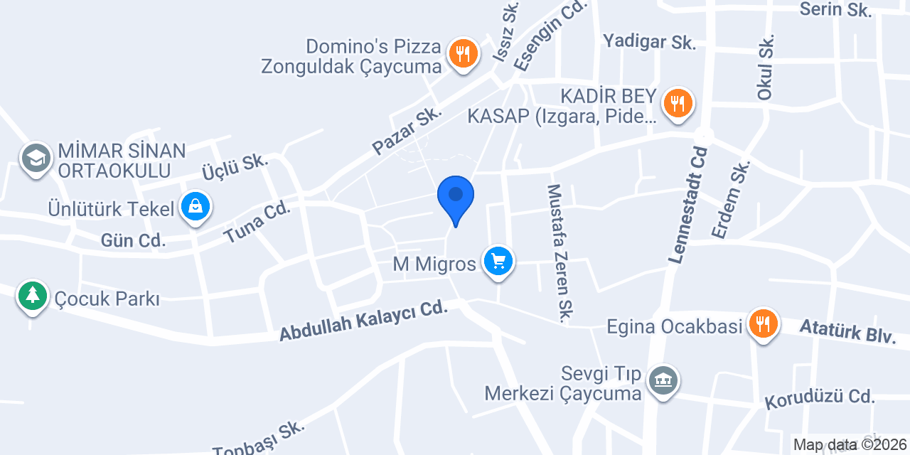 Güven Otel konumu