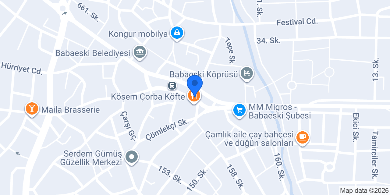 Daphne Restaurant Çorba & Et Döner & Köfte 07:00 - 02:30 ) konumu