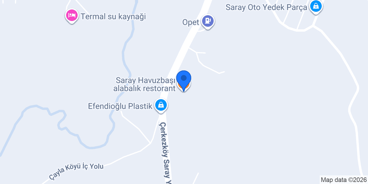 Saray Havuzbaşı alabalık restorant konumu