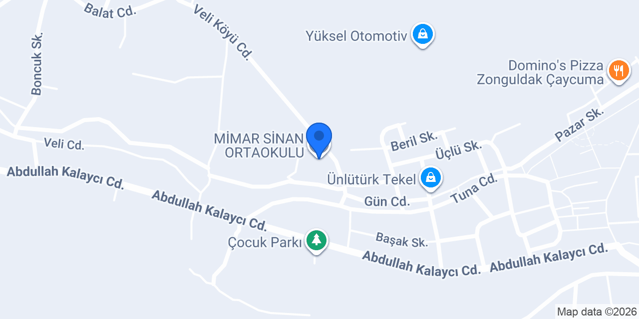 MİMAR SİNAN ORTAOKULU konumu