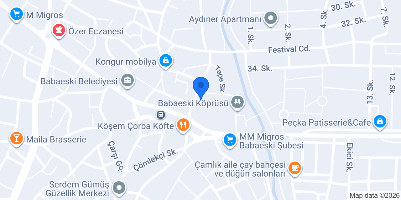 Babaeski çilingir konumu