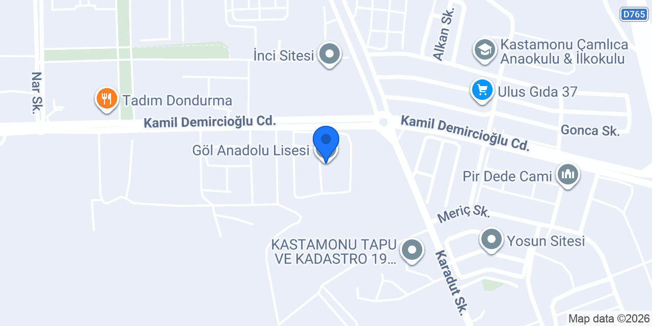 Göl Anadolu Lisesi konumu