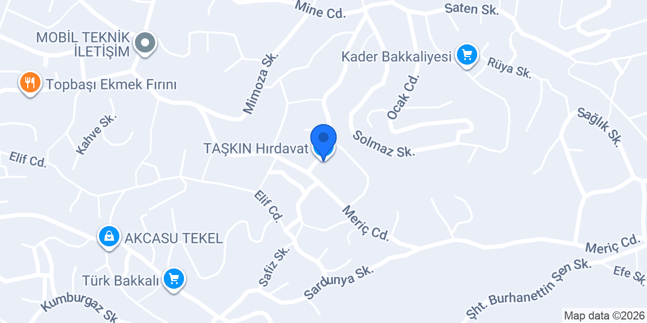 TAŞKIN Hırdavat konumu