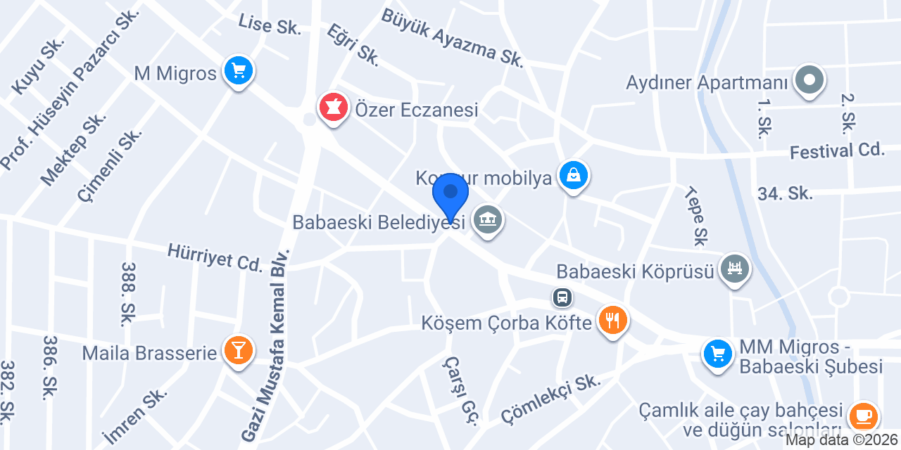 Kırklareli Köftecisi konumu