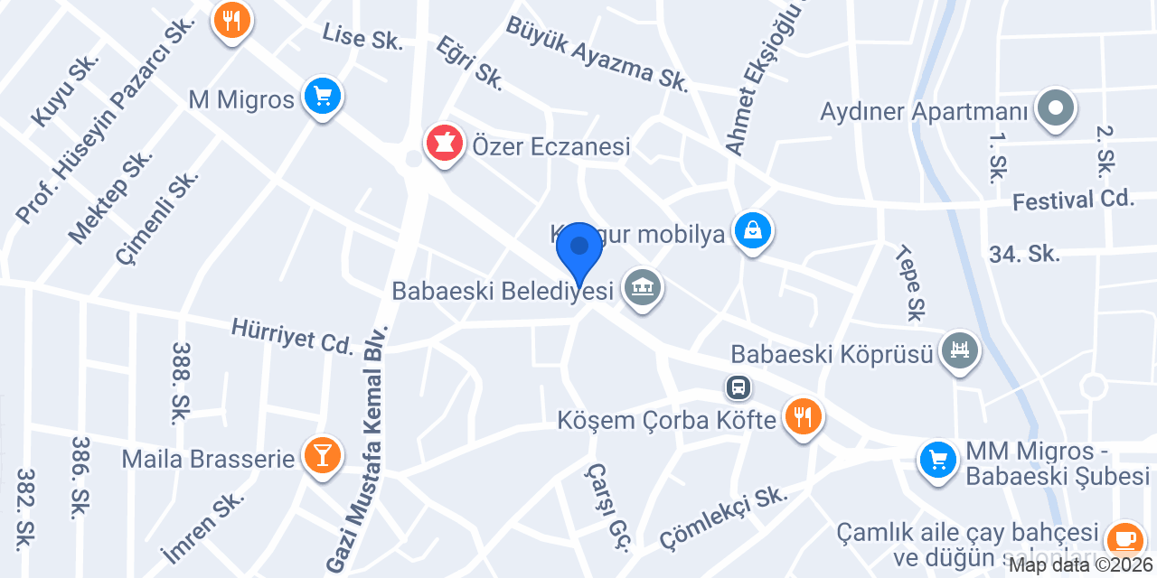 Akbank Babaeski Şubesi konumu