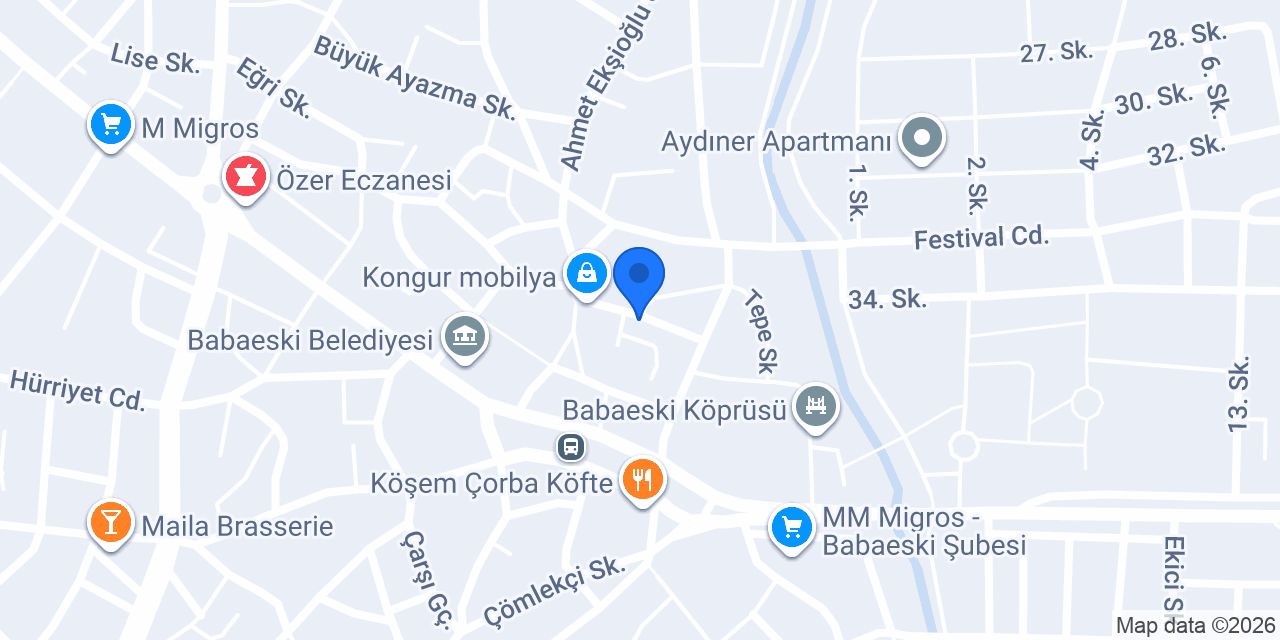 Oses Çiğ Köfte Babaeski konumu