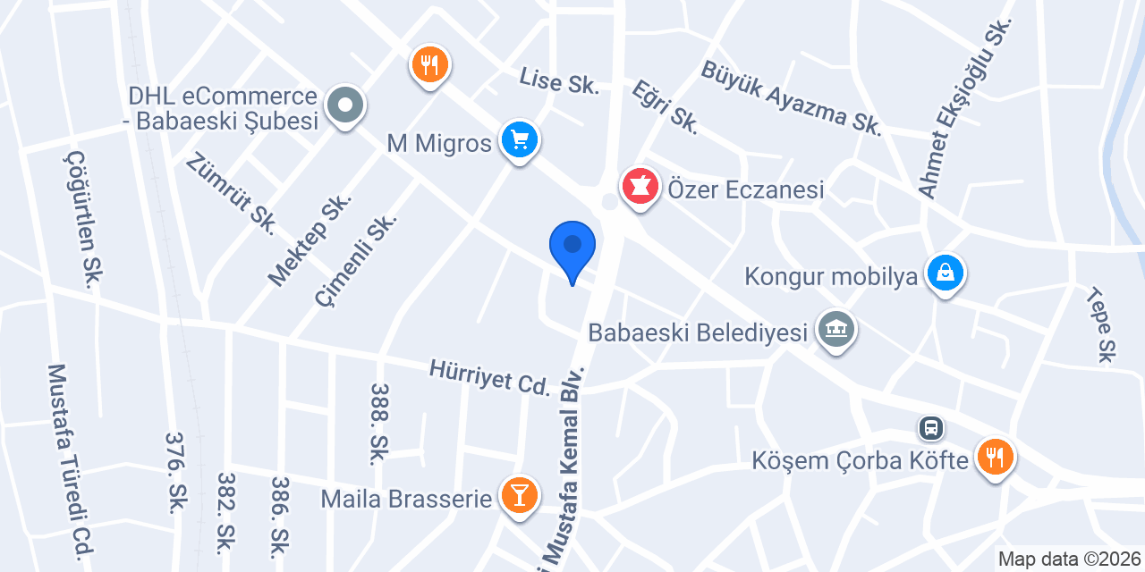 Babaeski Hedef Sigorta Arac. Hizm. Ltd. Şti. konumu