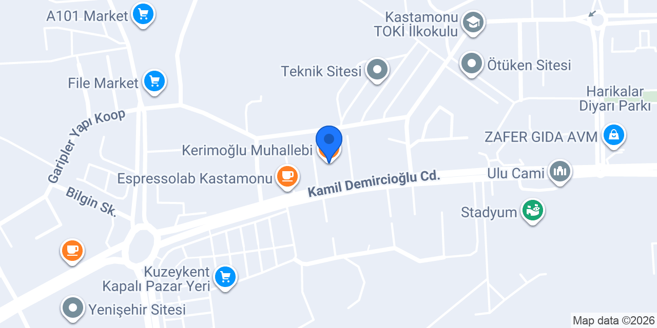 Kerimoğlu Muhallebi konumu