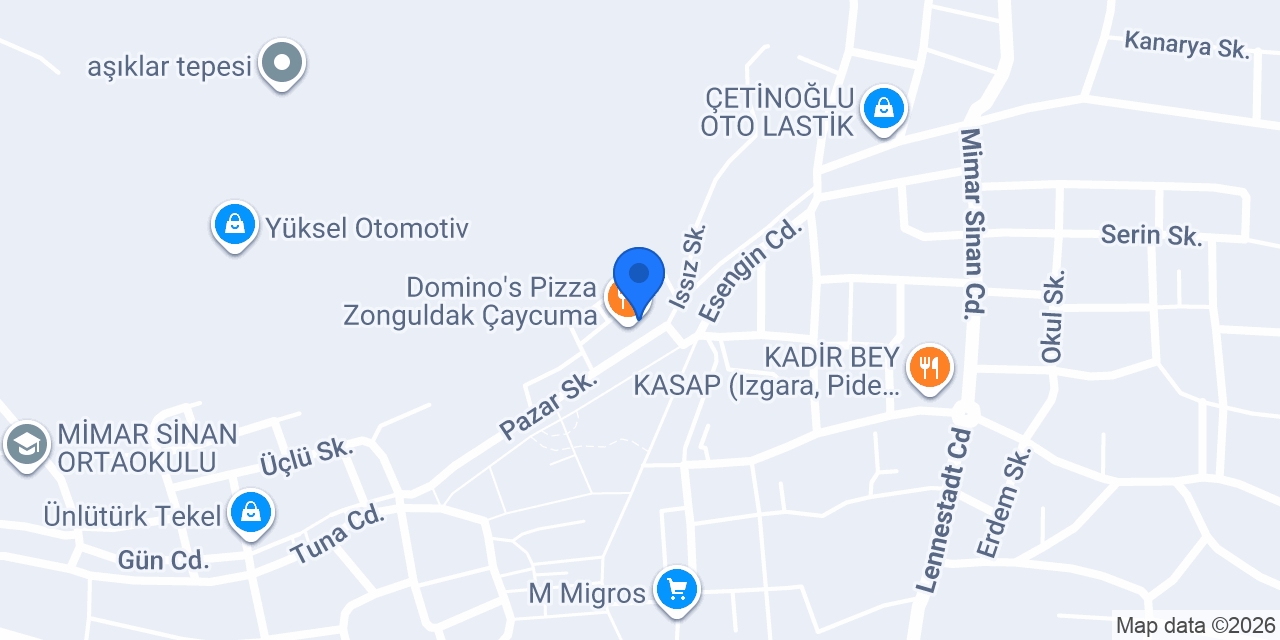 Çaycuma Vergi Dairesi konumu