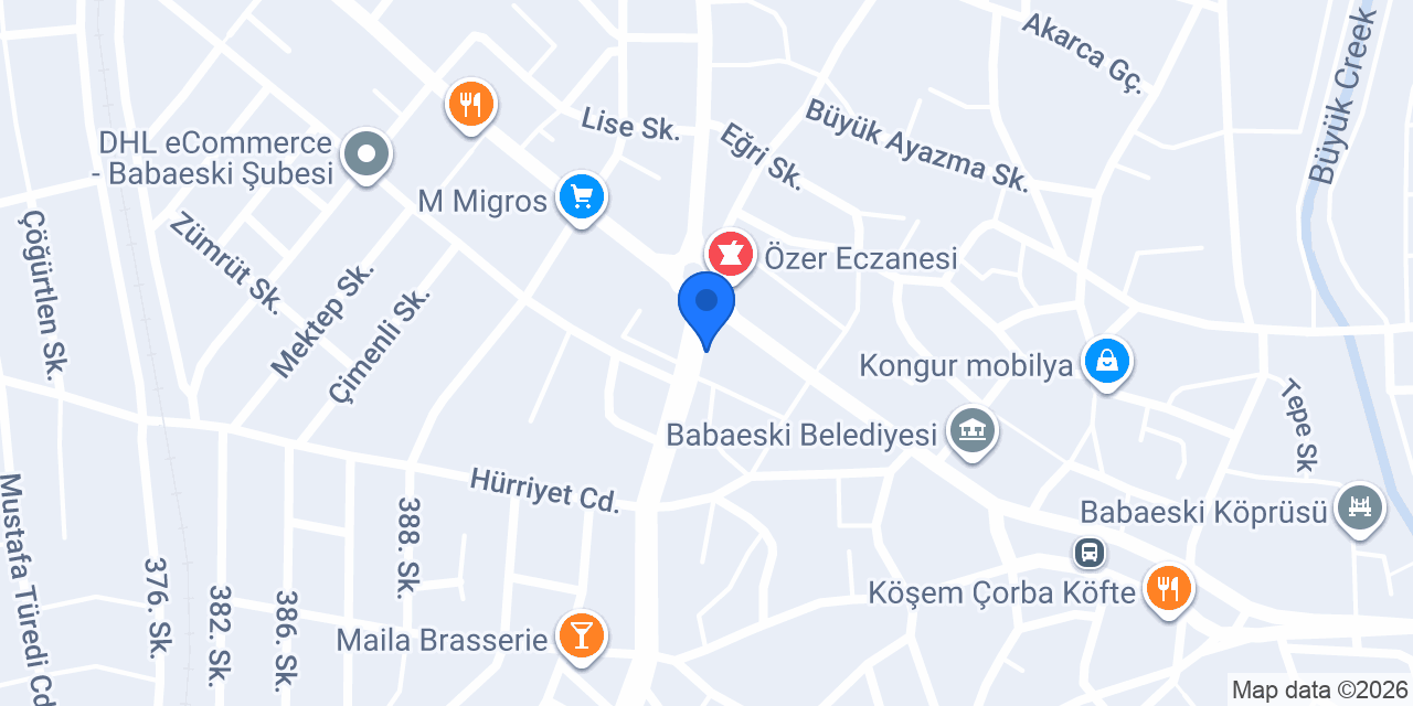 Babaeski İlçe Emniyet Müdürlüğü konumu