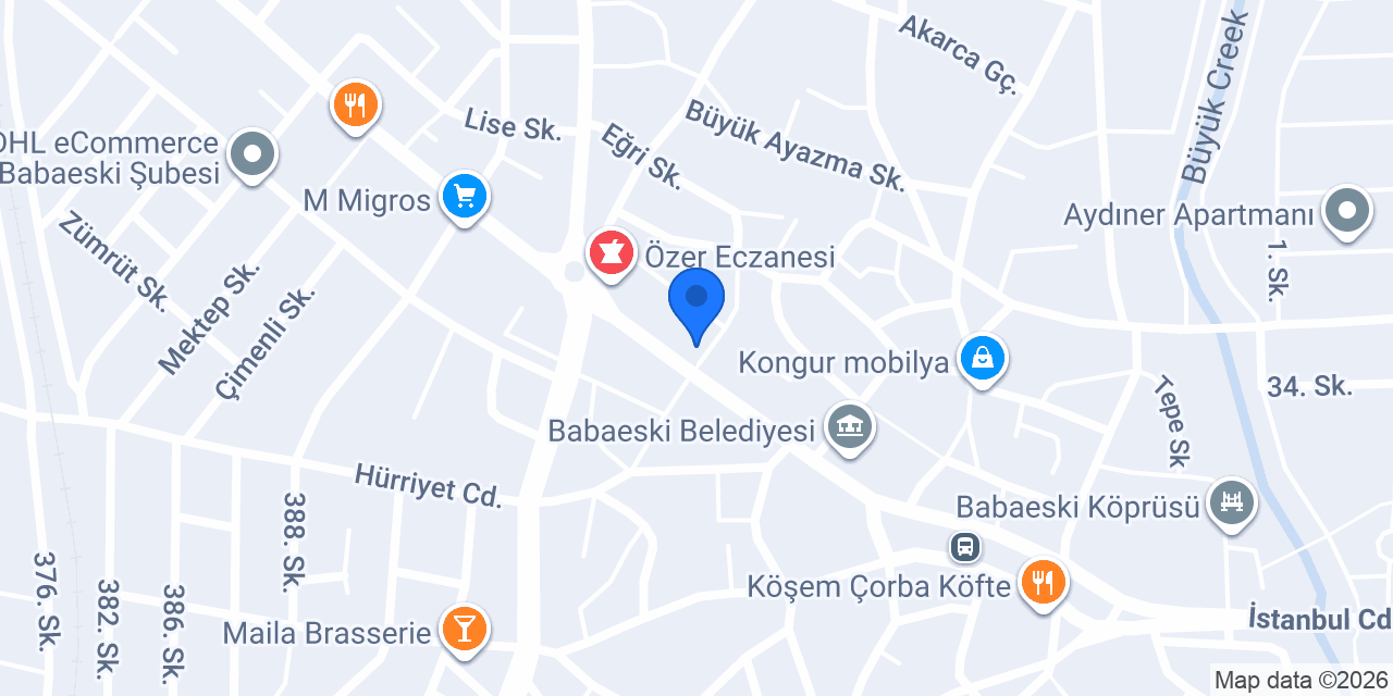 Gülce Çiçek Evi konumu