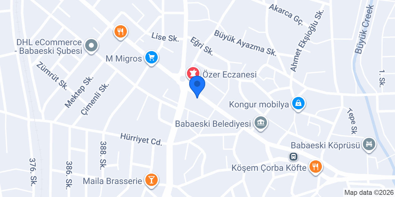 Babaeski Öğretmenevi konumu