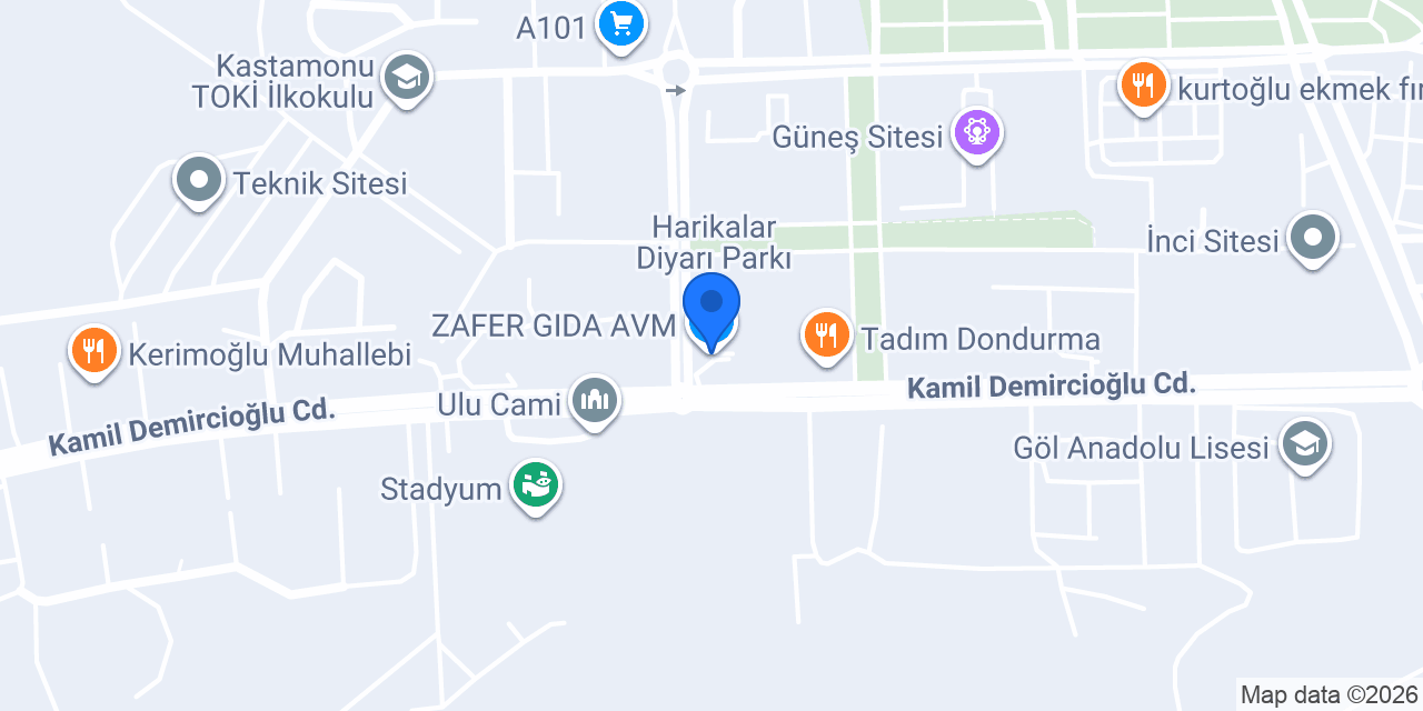 ZAFER GIDA AVM konumu