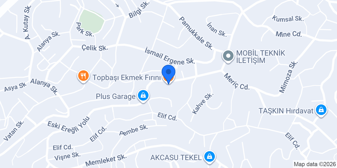 Topbaşı Ekmek Fırını konumu